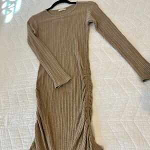 Ribbed Knit Long Sleeve Dress